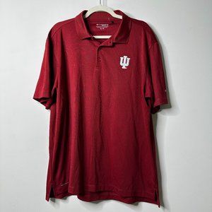 Columbia Golf Red Indiana Hoosiers Short Sleeve Polo Men's XL